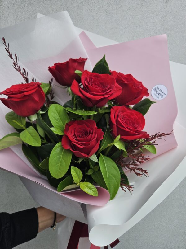 6 Red Roses Bouquet | The Flower Manor | Lidcombe | Sydney Olympic Park