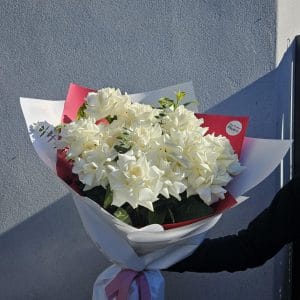 12 White Roses Bouquet