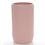 Ceramic Pink Ribbed Vase 24cm +$24.95