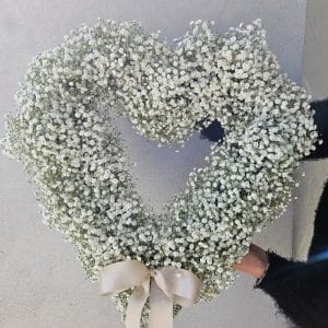 Baby's Breath Heart Wreath