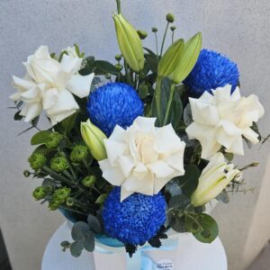 Blue & White flower arrangement